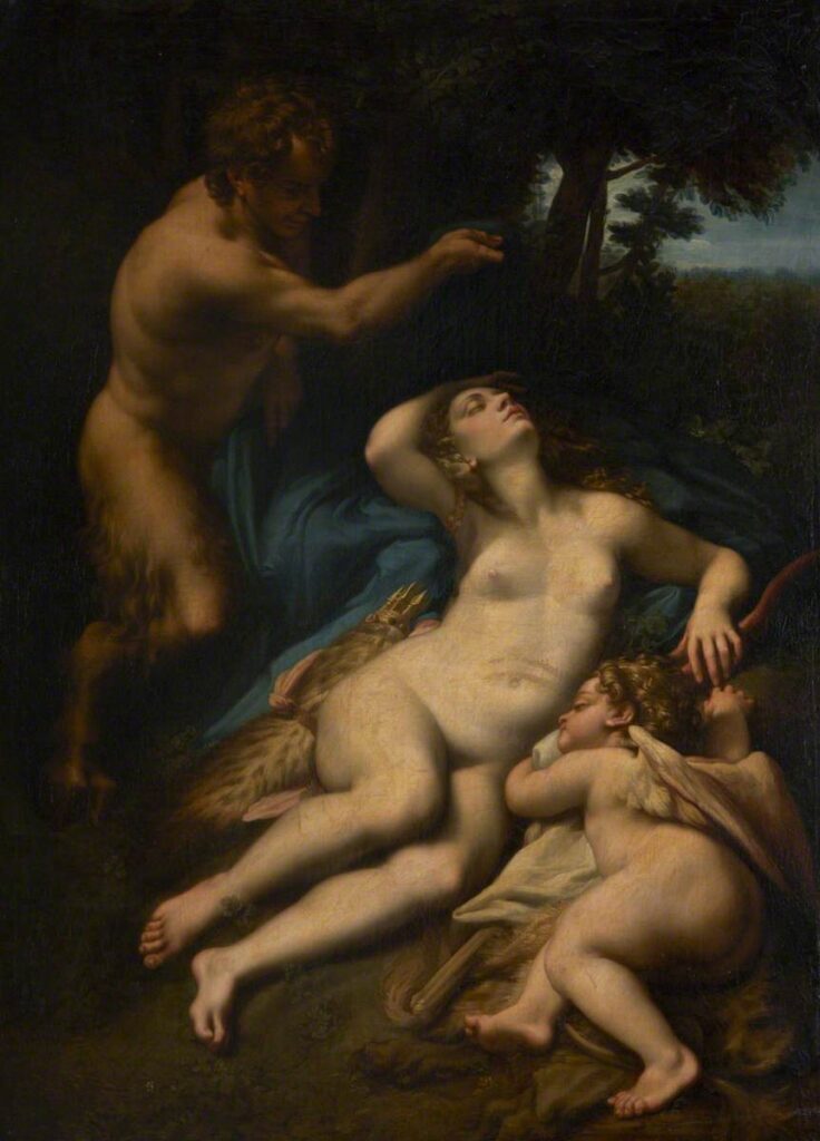 Антоніо Аллегрі да Корреджо (1489–1534), «Венера, сатир і Купідон», 1528